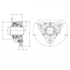 Фланцевая подшипниковая опора I-120013