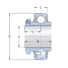 Корпусный подшипниковый узел YSP 205-100 SB-2F SKF